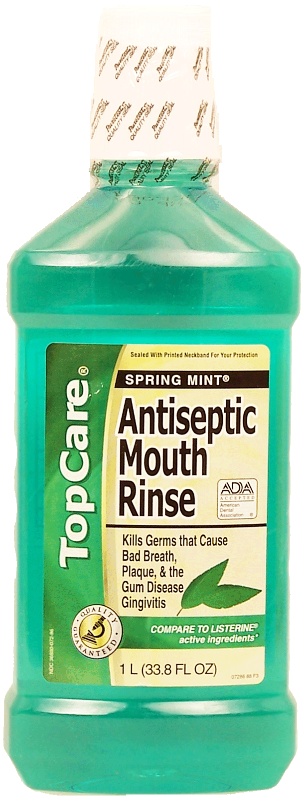 Top Care  kills germs that cause bad breath, plaque, & the gum disease gingivitis, spring mint flavor Full-Size Picture